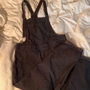 Aerie corduroy overalls size medium gray